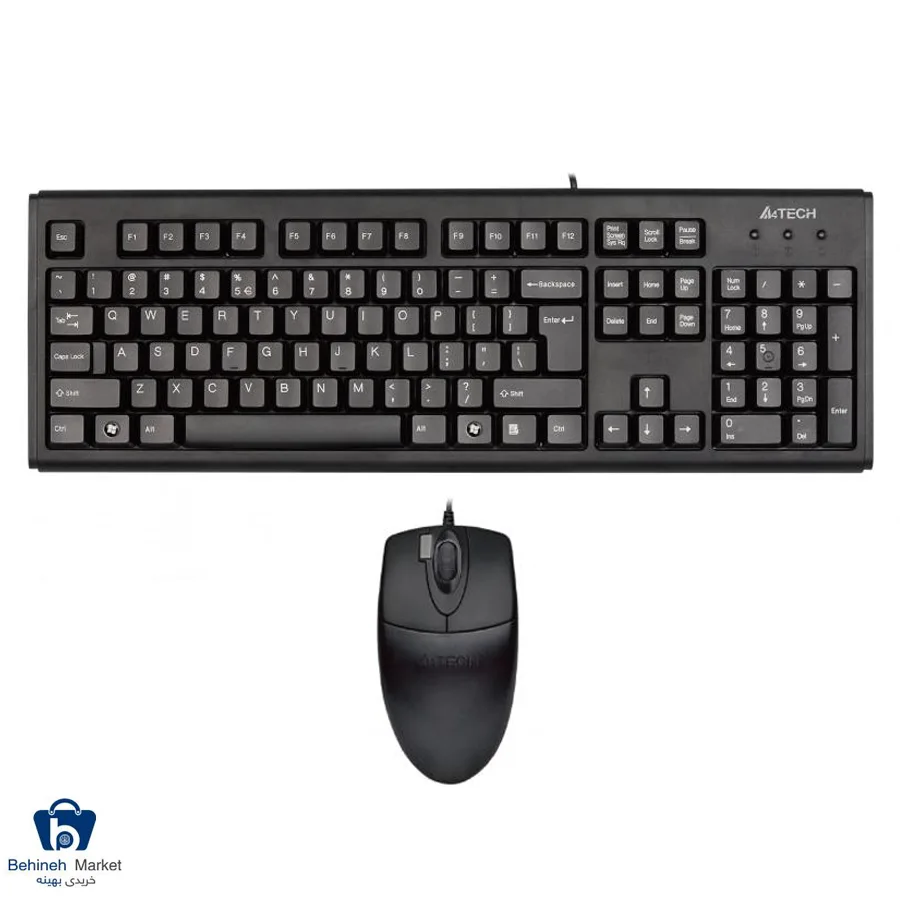 کیبورد و ماوس باسیم ای فورتک مدل KM-72620