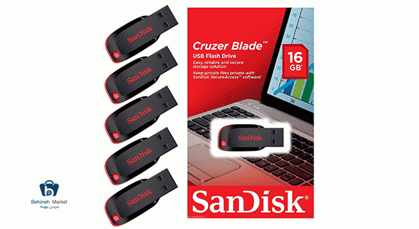 مشخصات، قیمت و خرید فلش مموری سن دیسک مدل Cruzer Blade 16GB