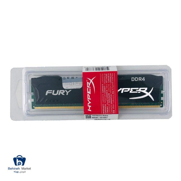 مشخصات، قیمت و خرید رم دسکتاپ DDR4 تک کاناله 2400 مگاهرتز CL15 کینگستون مدل HyperX Fury ظرفیت 16GB