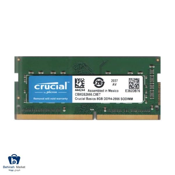 مشخصات، قیمت و خرید رم لپ تاپ DDR4 تک کاناله 2666 مگاهرتز CL19 کروشیال ظرفیت 8 گیگابایت