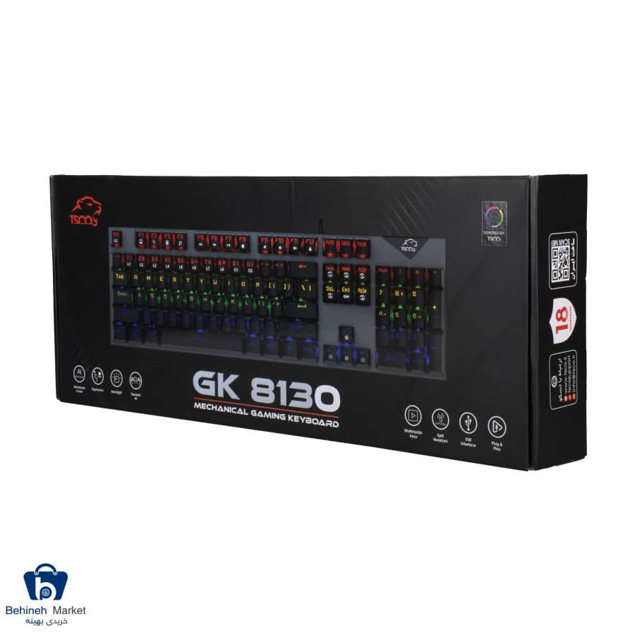 کیبورد مکانیکال مخصوص بازی تسکو مدل GK 8130