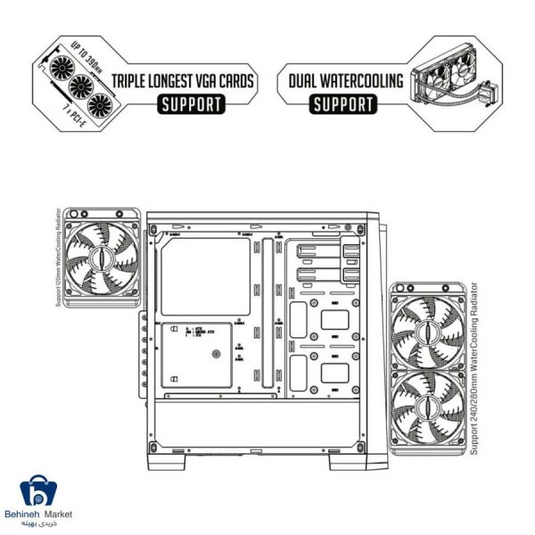 Green PARS EVO Computer Case