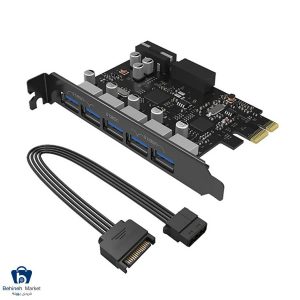 هاب USB3.0 پنج پورت PCI-E اوریکو PVU3-5O2I-V1