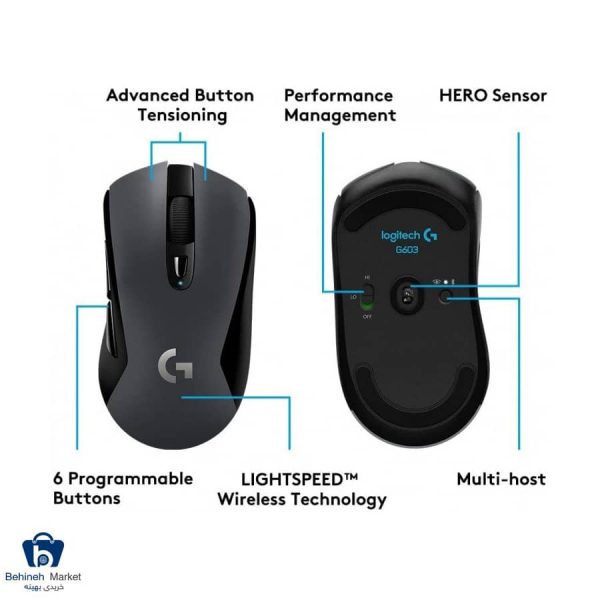 قیمت ماوس بی سیم مخصوص بازی لاجیتک G603 Lightspeed