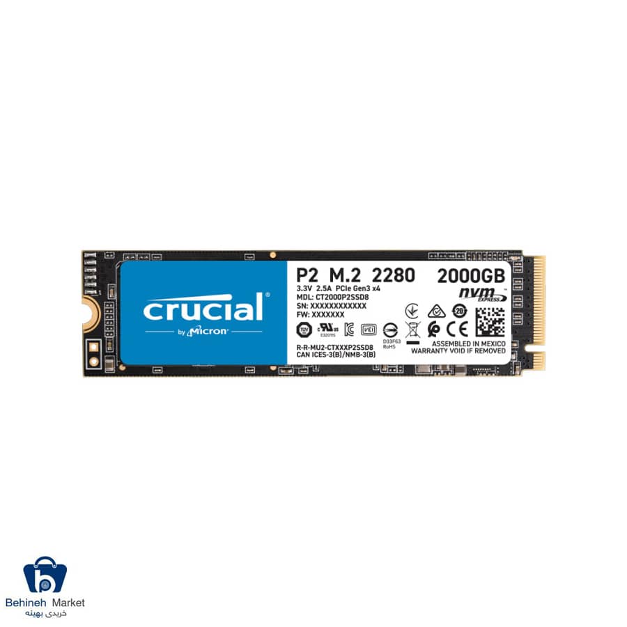 اس اس دی کروشیال P2 NVMe PCIe M.2 2280 2TB