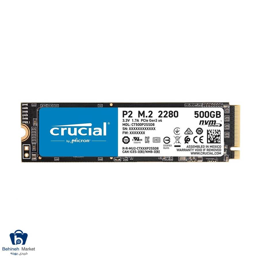 اس اس دی کروشیال P2 NVMe PCIe M.2 2280 500GB