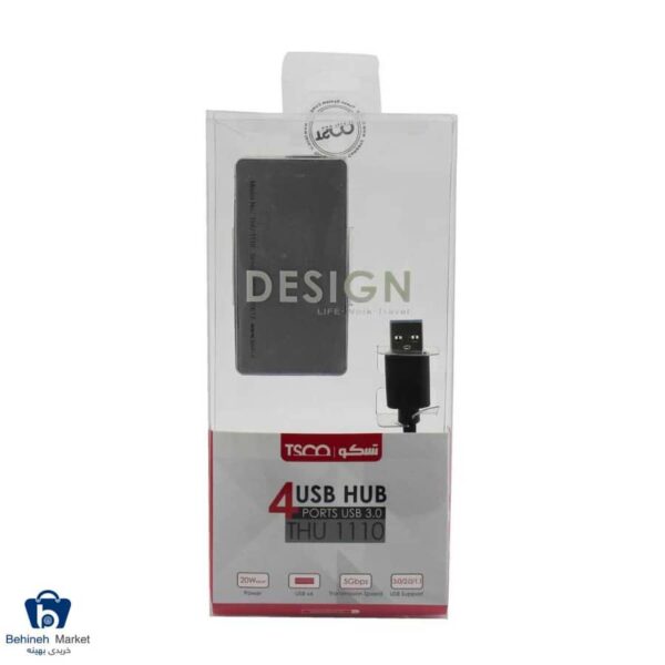 مشخصات، قیمت و خرید هاب USB 3.0 چهار پورت تسکو مدل THU 1110