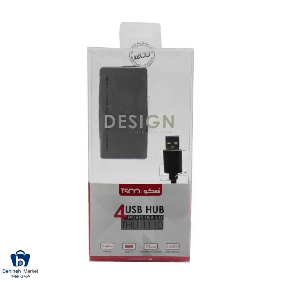 هاب USB 3.0 چهار پورت تسکو مدل THU 1110