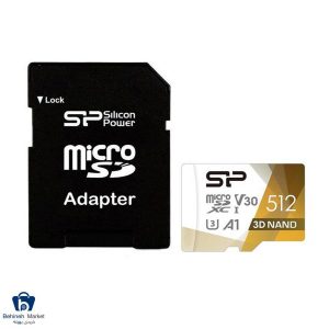 مشخصات، قیمت و خرید کارت حافظه microSDXC سیلیکون پاور مدل Superior pro کلاس 10 استاندارد UHS-I U3 سرعت 100MBps ظرفیت 512GB