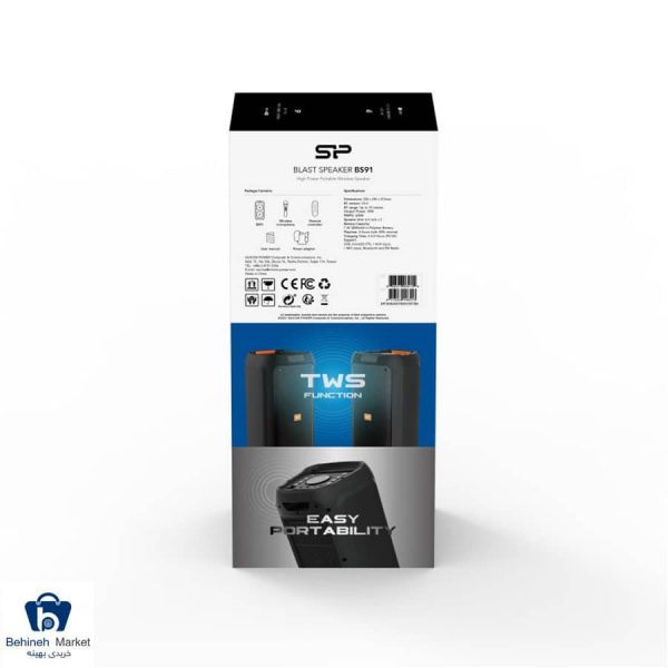 مشخصات، قیمت و خرید اسپیکر بلوتوثی قابل حمل سیلیکون پاور مدل BS91