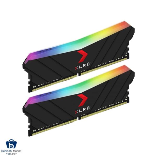 مشخصات، قیمت و خرید رم دسکتاپ DDR4 دو کاناله 3200 مگاهرتز PNY سری XLR8 Gaming EPIC-X RGB ظرفیت 32GB بسته دو عددی مشکی