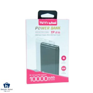 مشخصات، قیمت و خرید پاور بانک تسکو مدل TP 816 ظرفیت 10000 mAh