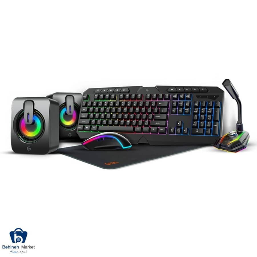 ست کیبورد، اسپیکر، میکروفن، ماوس و ماوس پد پرودو مدل PDX215