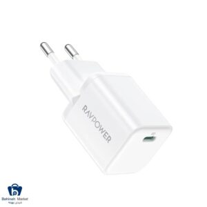 مشخصات، قیمت و خرید شارژر دیواری 20 وات راو پاور مدل RP-PC167