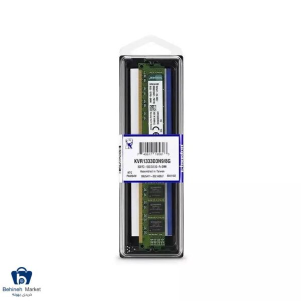رم دسکتاپ کینگستون مدل ValueRAM DDR3 1333MHz CL9 ظرفیت 8 گیگابایت