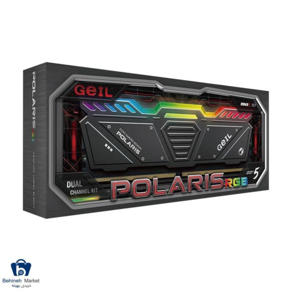مشخصات، قیمت و خرید رم دسکتاپ DDR5 دوکاناله 5200 مگاهرتز CL34 گیل مدل POLARIS RGB ظرفیت 32GB