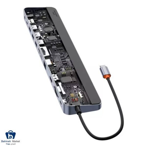 مشخصات، قیمت و خرید هاب 11 پورت USB-C باسئوس مدل WKSX030013