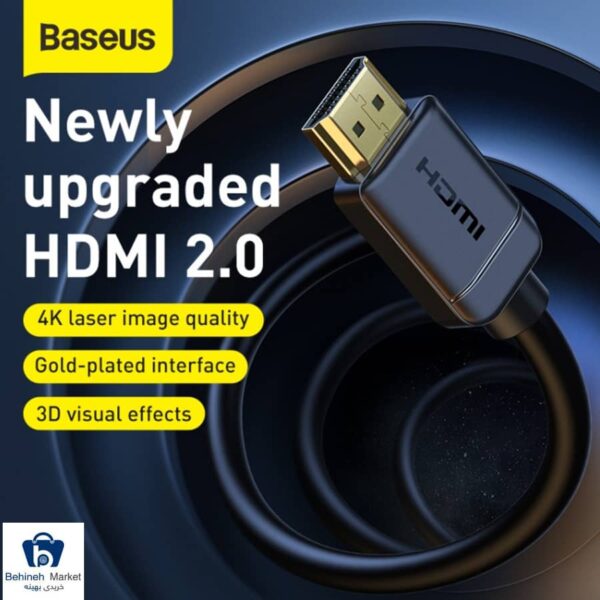 مشخصات، قیمت و خرید کابل HDMI باسئوس مدل CAKGQ-C01 طول 3 متر
