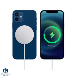 آیفون و شارژر بی سیم اپل مدل MagSafe