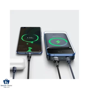 پاوربانک باسئوس مدل Magnetic Wireless PPCX0101 ظرفیت 10000 میلی‌آمپرساعت