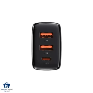 پورت های شارژر دیواری بیسوس مدل Compact Quick Charger 2U+C CCXJ