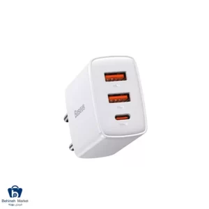 شارژر دیواری باسئوس مدل Compact Quick Charger 2U+C CCXJ