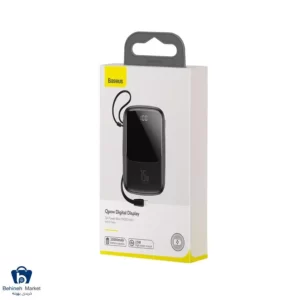 باکس پاوربانک باسئوس مدل PPQD-B01 ظرفیت 10000 میلی آمپر ساعت