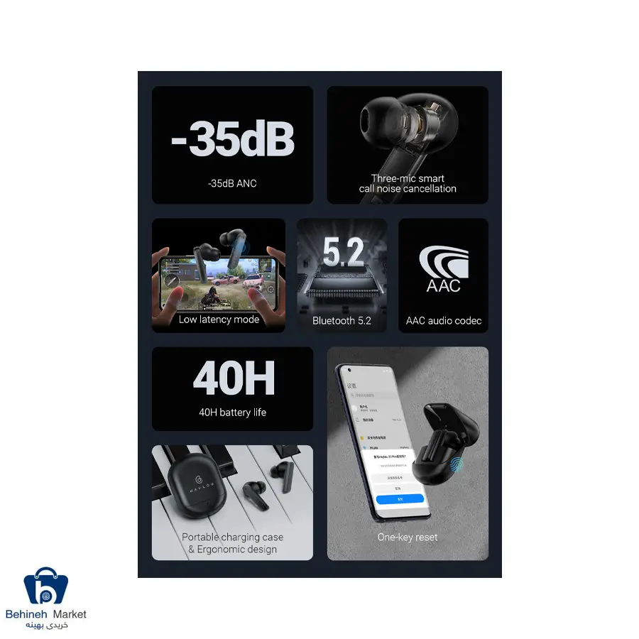 قابلیت های هندزفری بیسیم هایلو مدل X1 pro
