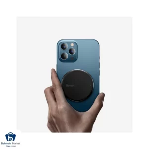 شارژر وایرلس باسئوس مدل WXJK-F01 روی موبایل