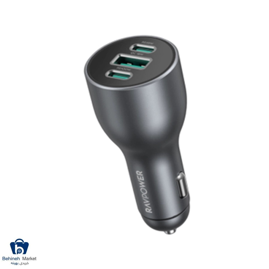شارژر فندکی 3 پورت راوپاور مدل RP-VC1011