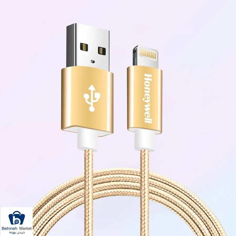 کابل شارژ USB به لایتنینگ خاکستری هانیول HC000019 1.2m Gold