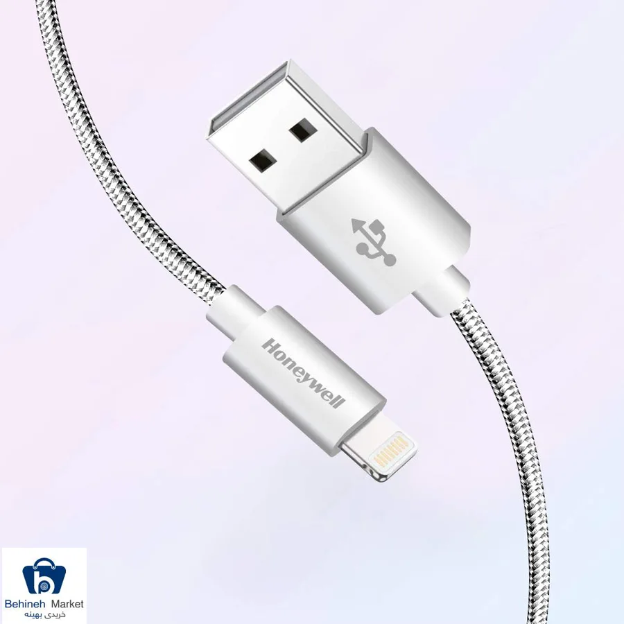 کابل شارژ یو اس بی به لایتنینگ هانیول HC000018 طول 120سانتیمتر نقره ای