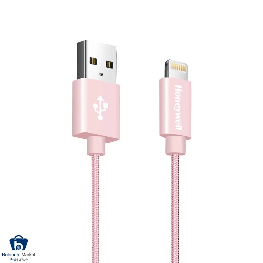 کابل شارژ USB به لایتنینگ هانیول مدل HC000021 CBL طول 1.2 متر رزگلد