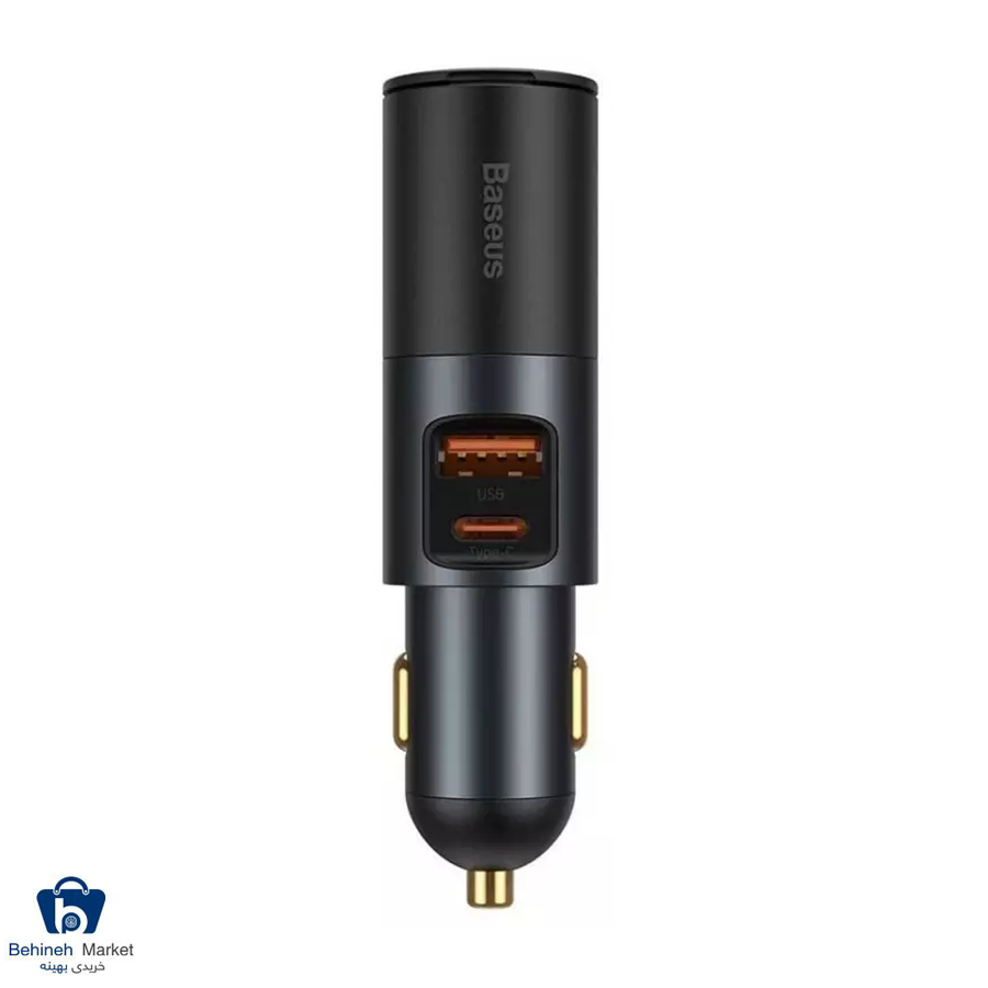 شارژر فندکی 2 پورت باسئوس مدل CCBT-C0G
