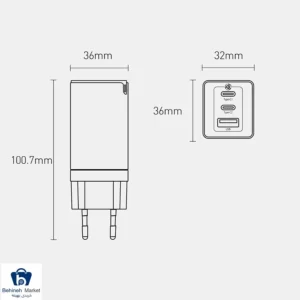 کلگی شارژر GaN3 Pro CCGP0501 توان 65 وات