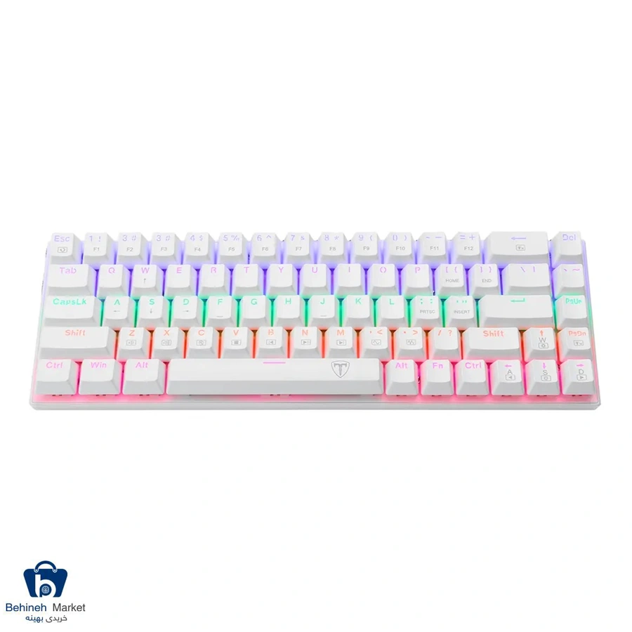 کیبورد باسیم گیمینگ تی دگر مدل Viator T-TGK325 WHT