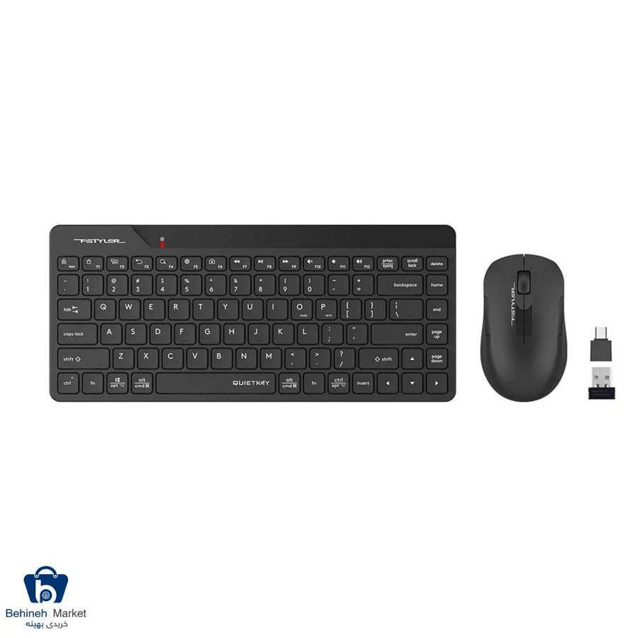 کیبورد و ماوس بی‌ سیم ای فورتک مدل FG2200 Air2