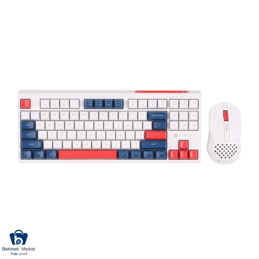 کیبورد و ماوس بی سیم گیمینگ لاجیکی مدل KM329W