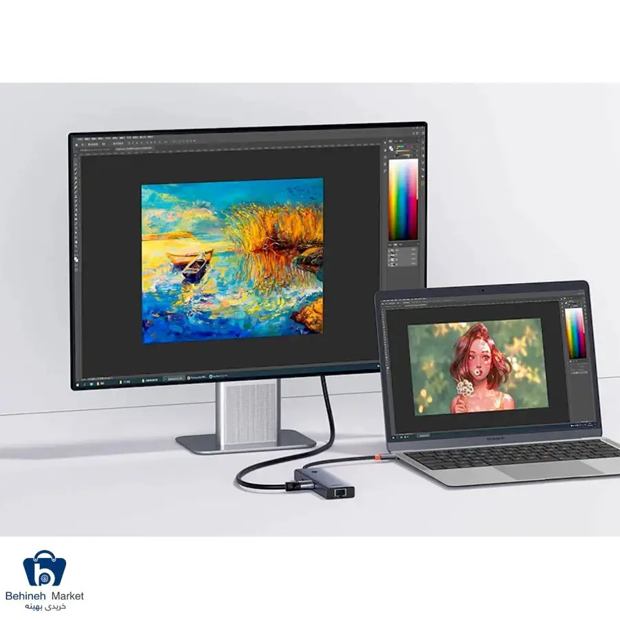 مبدل 7 پورت usb-C بیسوس Flite Series B00052805813-00