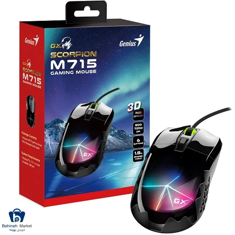 ماوس گیمینگ باسیم جنیوس Scorpion M715