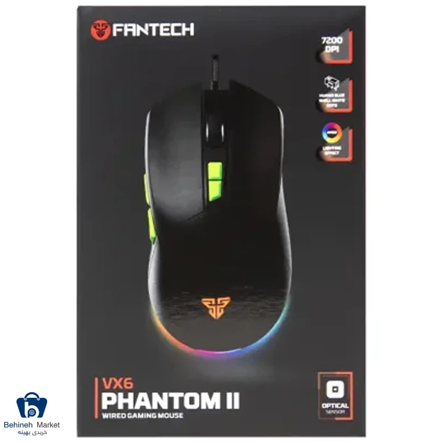 ماوس گیمینگ باسیم فنتک PHANTOM II VX6
