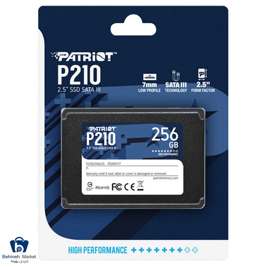 اس اس دی اینترنال پاتریوت P210 ظرفیت 256 گیگابایت