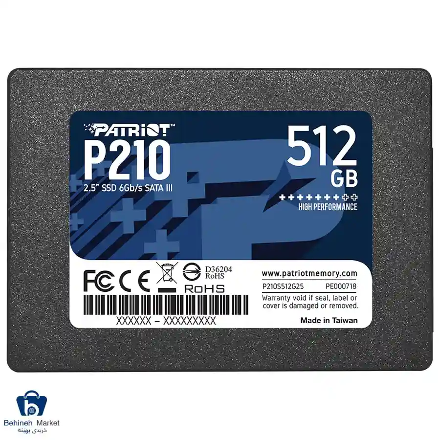 اس اس دی اینترنال پاتریوت مدل P210 ظرفیت 512 گیگابایت