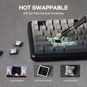 کیبورد بی‌سیم AULA F108